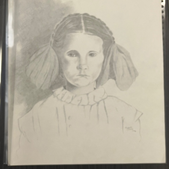 Graphite Pencil Art Drawings 2 Little Girls Photograph Portrait Elizabeth Dowdy - Picture 4 of 10